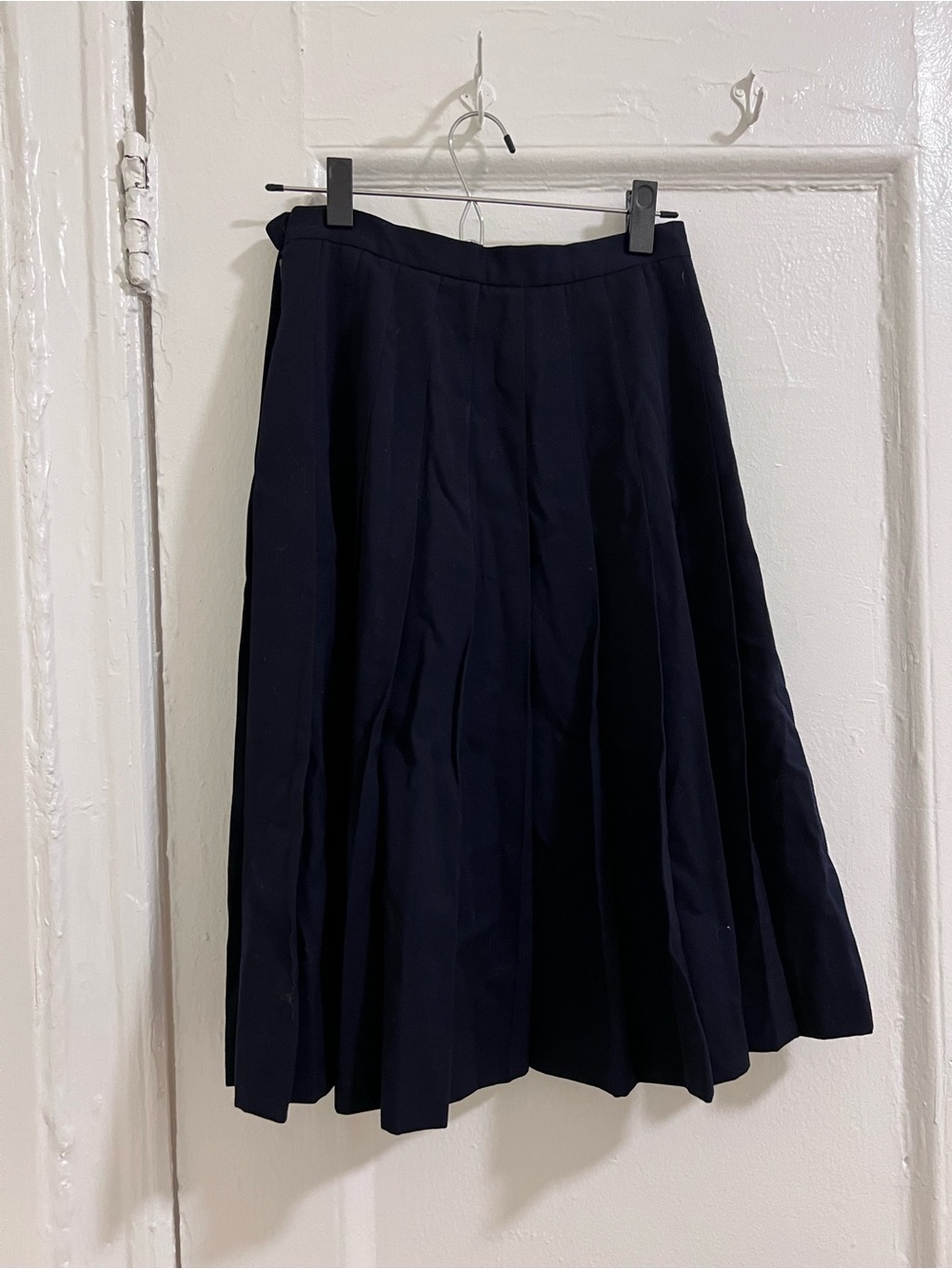 Vintage Ralph Lauren Navy Pleated Skirt - Picture 2 of 3